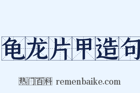 龟龙片甲造句是什么意思的图片